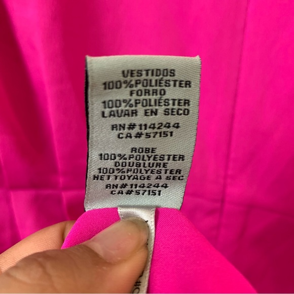 Eliza J. Gorgeous Bright Pink Pleated Boxy Dress Size 8 - Picture 8 of 9